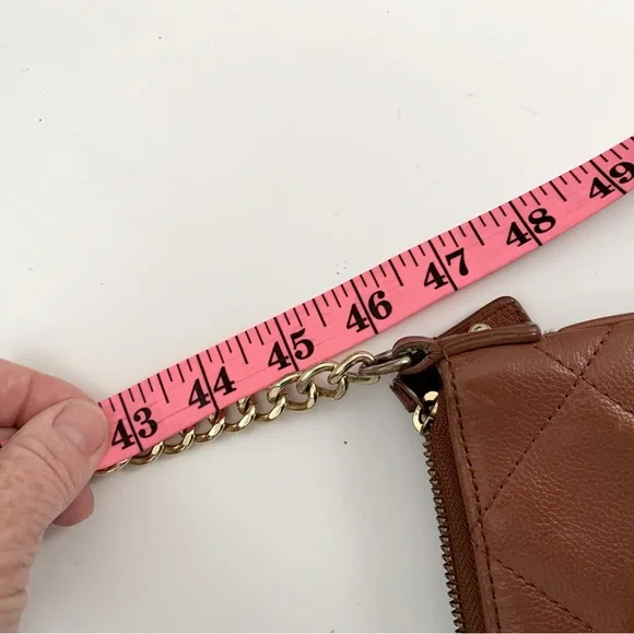 Talbots Quilted Leather Crossbody Purse Gold Toned Hardware Vintage - Picture 9 of 9